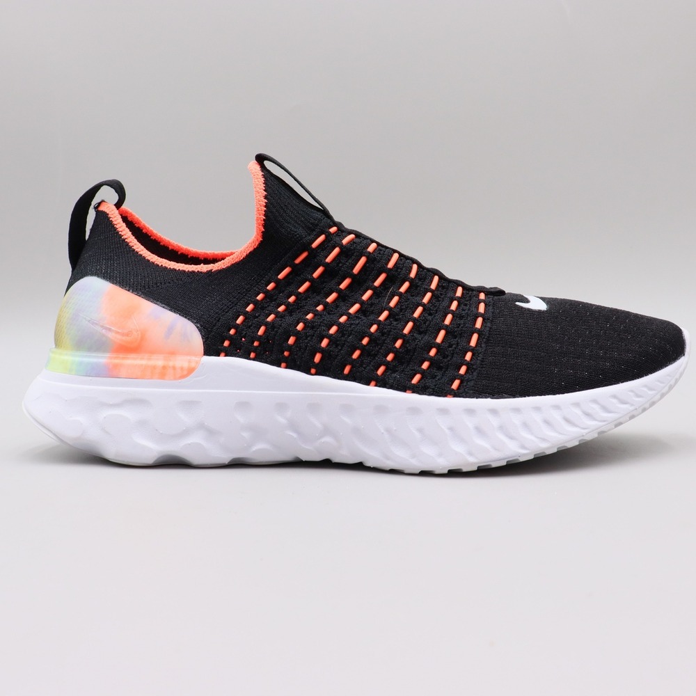 Nike React Phantom Run Flyknit 2 Women Black Tie Dye DD9668-001 Size 8